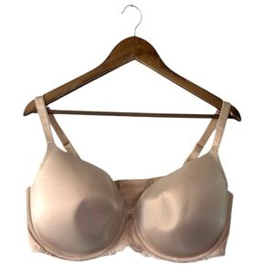 Torrid Curve T-Shirt Bra Lace Nude Beige Tan Eady Comfort Plus Size 44F